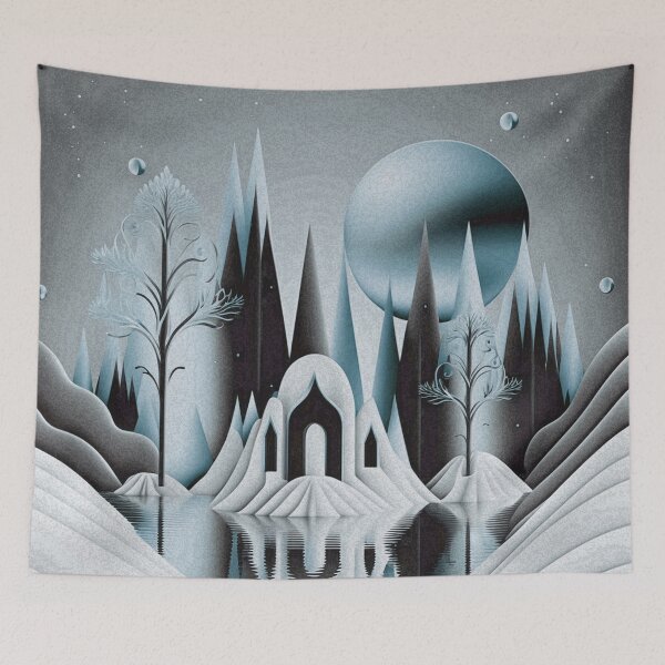 Item preview, Painting, deco  winter forest  designed and sold by fuzzyfox.