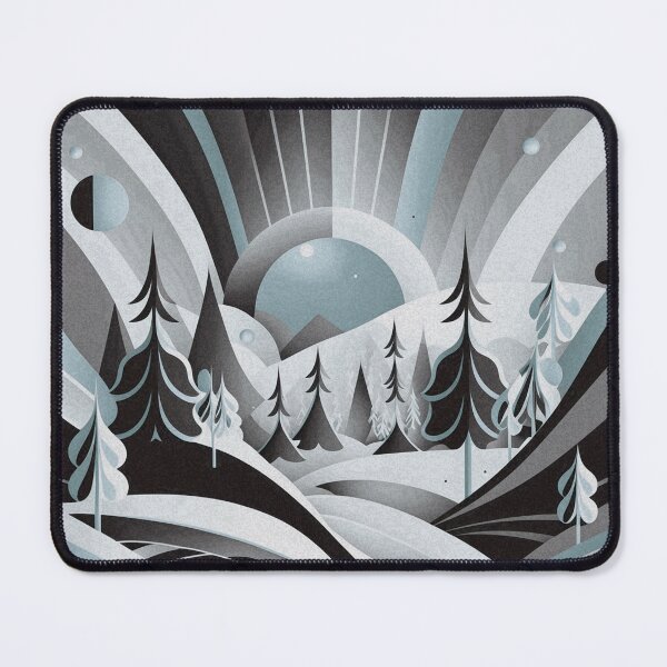 Item preview, Painting deco style winter forest designed and sold by fuzzyfox.