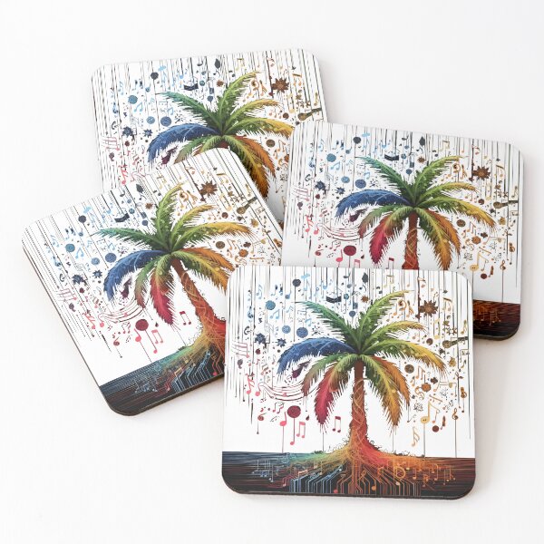 Item preview, Musical Palm Tree: A Symphony of Colors designed and sold by houta.