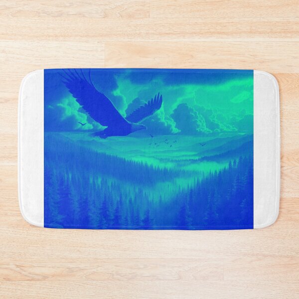 Item preview, Eagle Flying Over Rocky Mountains with Clouds" designed and sold by choder61.