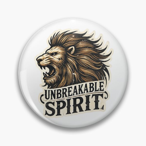 Item preview, Unbreakable Spirit - Fierce Lion Motivational Sticker designed and sold by Rhykho Realm.