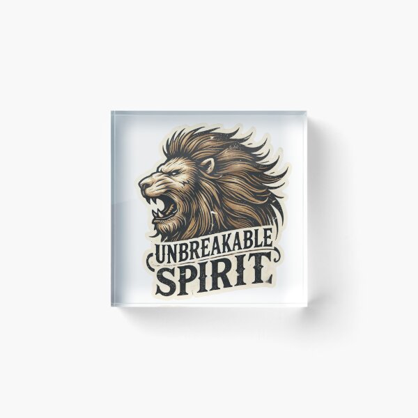 Item preview, Unbreakable Spirit - Fierce Lion Motivational Sticker designed and sold by Rhykho Realm.