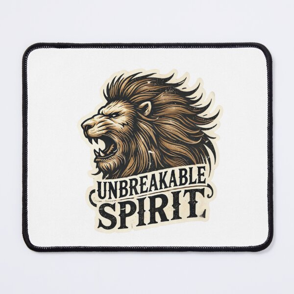 Item preview, Unbreakable Spirit - Fierce Lion Motivational Sticker designed and sold by Rhykho Realm.