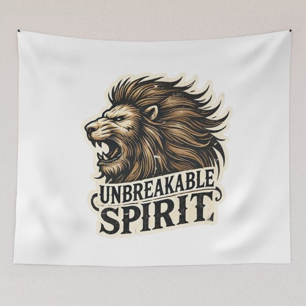Item preview, Unbreakable Spirit - Fierce Lion Motivational Sticker designed and sold by Rhykho Realm.
