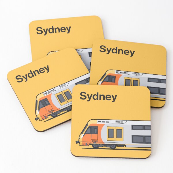 Item preview, Sydney A Set Yellow Waratah World Train Side Australia designed and sold by VoodooCircus.