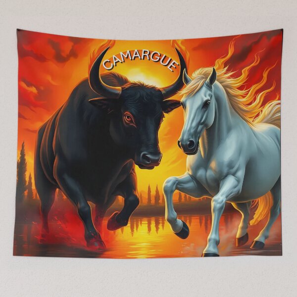 Item preview, Gallop at Sunset Bull and Camargue Horse designed and sold by Astralia.