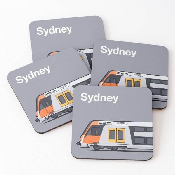 Item preview, Sydney B Set Grey Waratah World Train Side Australia designed and sold by VoodooCircus.