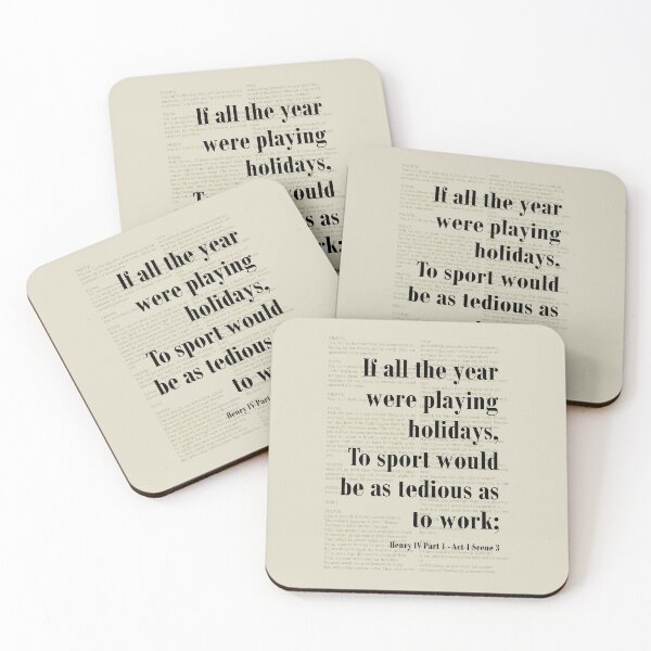 Item preview, Playing Holidays Henry IV Shakespeare Quote Literature designed and sold by kakarikihill.