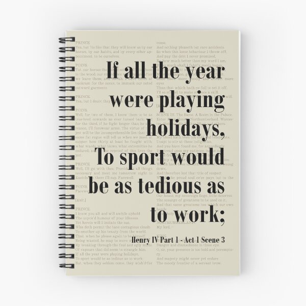 Item preview, Playing Holidays Henry IV Shakespeare Quote Literature designed and sold by kakarikihill.