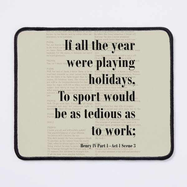 Item preview, Playing Holidays Henry IV Shakespeare Quote Literature designed and sold by kakarikihill.