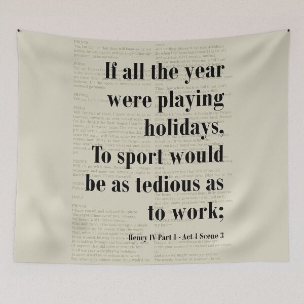 Item preview, Playing Holidays Henry IV Shakespeare Quote Literature designed and sold by kakarikihill.