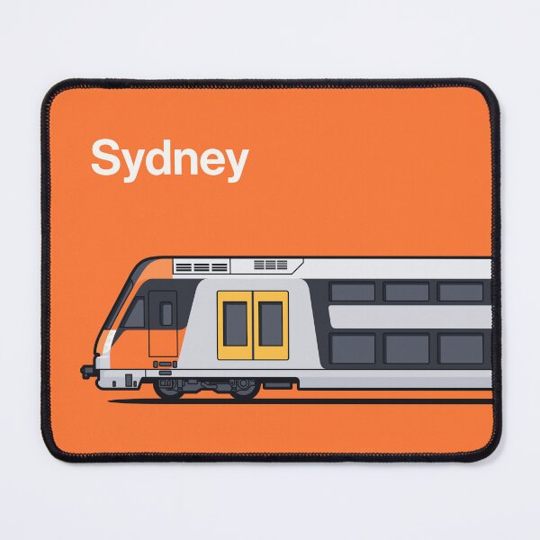 Item preview, Sydney B Set Orange Waratah World Train Side Australia designed and sold by VoodooCircus.