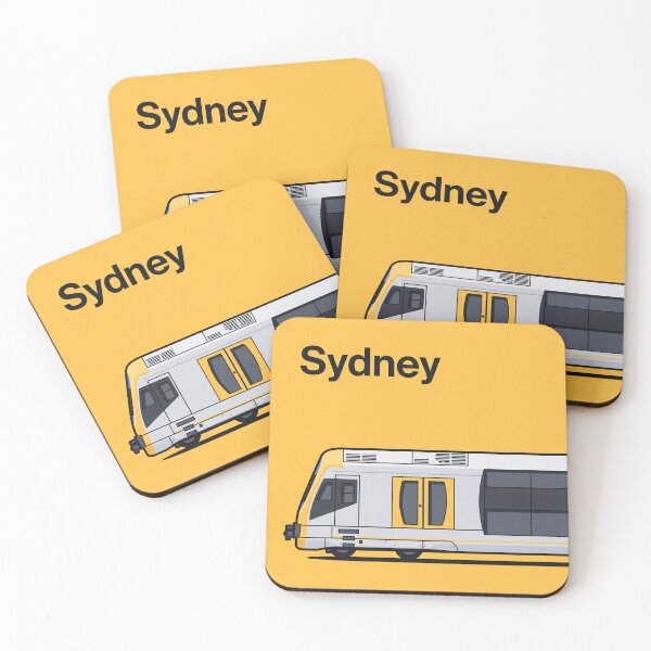 Item preview, Sydney H Set Yellow Oscar World Train Side Australia designed and sold by VoodooCircus.
