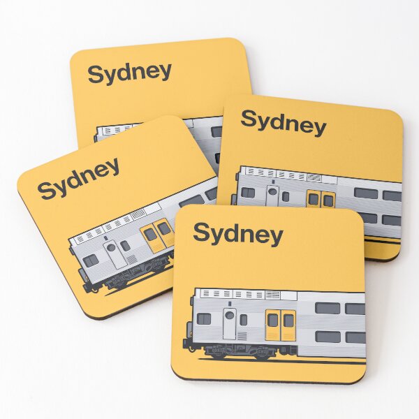 Item preview, Sydney K Set Yellow World Train Side Australia designed and sold by VoodooCircus.