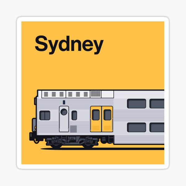 Item preview, Sydney K Set Yellow World Train Side Australia designed and sold by VoodooCircus.