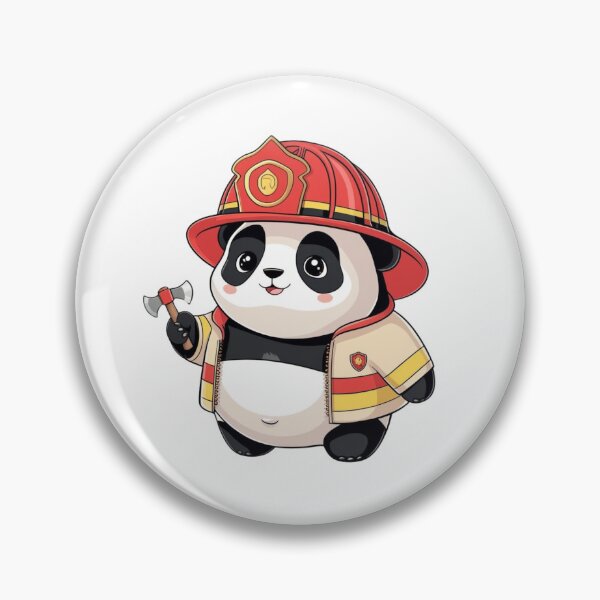 Item preview, Kawaii Chibi Firefighter Panda designed and sold by mancikart.