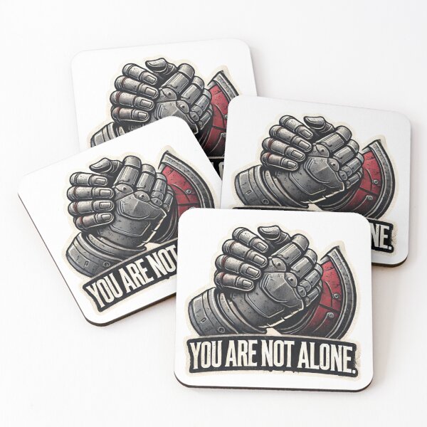 Item preview, You Are Not Alone - Warrior Brotherhood Sticker designed and sold by Rhykho Realm.