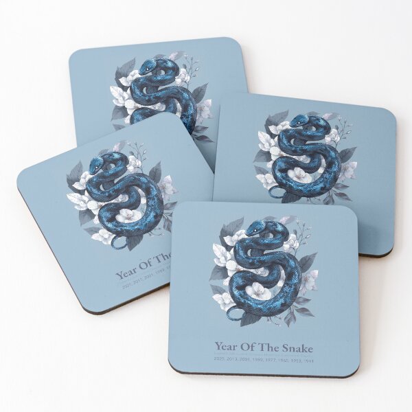 Item preview, Year Of The Snake 蛇年 Beautiful Blue Snake designed and sold by GraTEEtude.