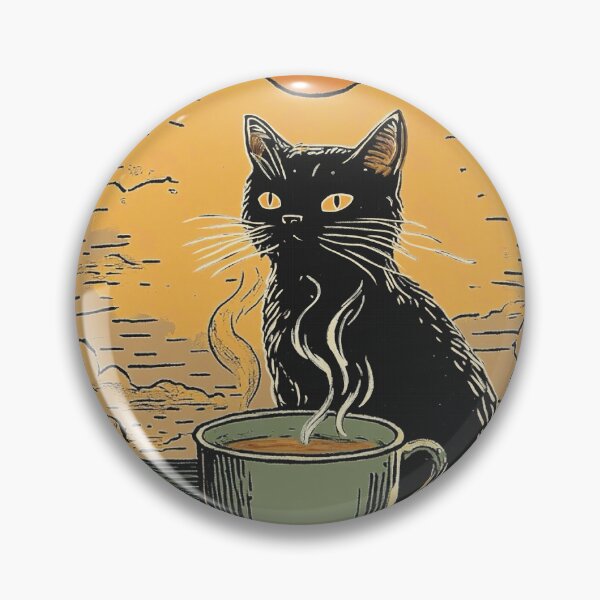 Item preview, Singular Black Cat and a Coffee Tarot Card designed and sold by Artlizzard.