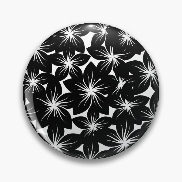 Item preview, Bold Monochrome Floral Pattern designed and sold by cosmiccircles01.