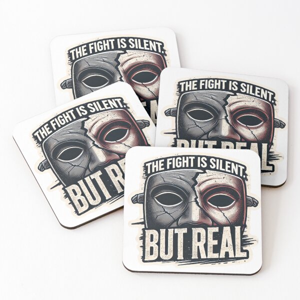 Item preview, The Fight is Silent But Real - Mental Health Awareness Sticker designed and sold by Rhykho Realm.