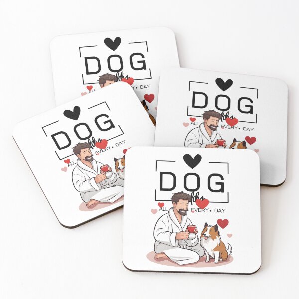 Item preview, Dog Dad All Day Every Day – Cozy Morning with a Shetland Sheepdog designed and sold by GoodyPaws.