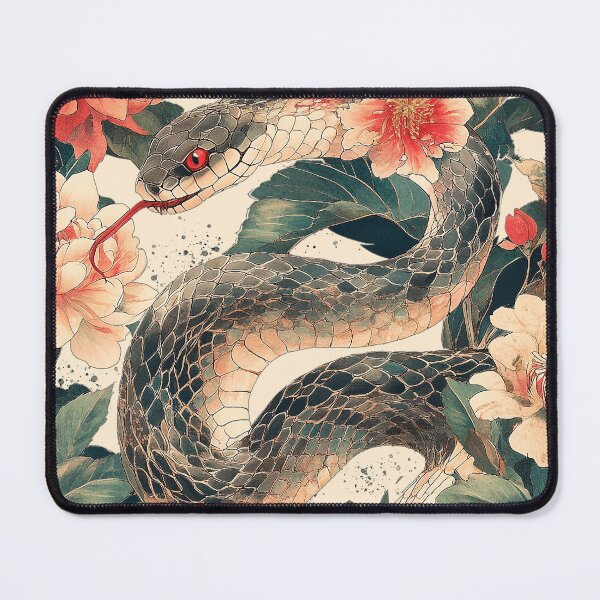 Item preview, Year Of The Snake 蛇年 Chinese Flora Design designed and sold by GraTEEtude.