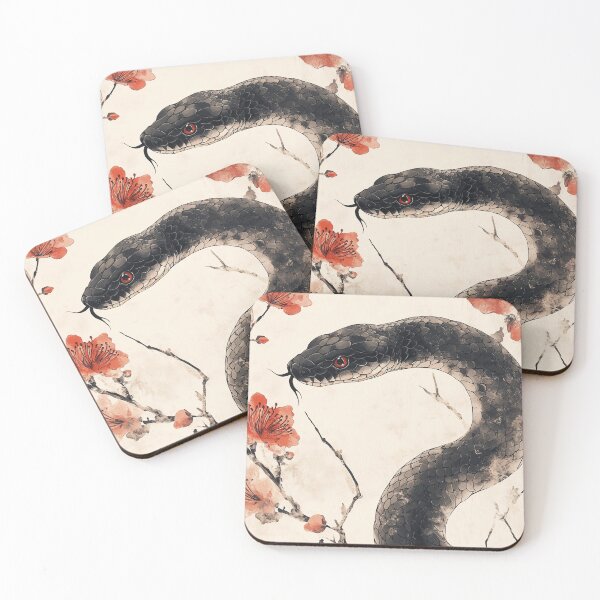 Item preview, Year Of The Snake 蛇年 Chinese Drawing Black Snake designed and sold by GraTEEtude.