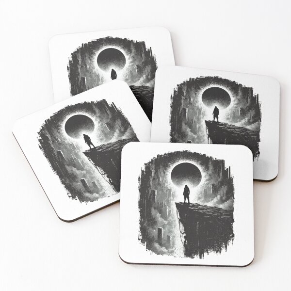 Item preview, Lone Warrior Eclipse - Dark Gritty Aesthetic Sticker designed and sold by Rhykho Realm.