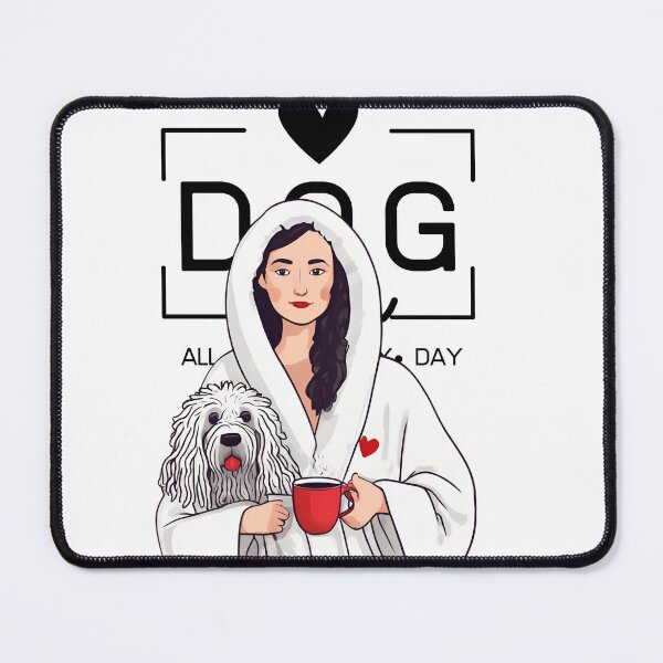 Item preview, Dog Mom All Day Every Day – Cozy Morning with a Komondor designed and sold by GoodyPaws.