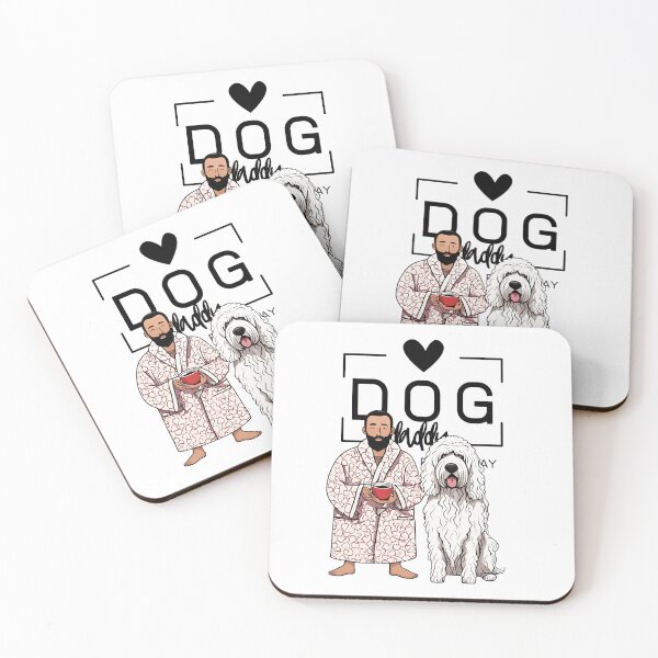 Item preview, Dog Dad All Day Every Day – Cozy Morning with a Komondor designed and sold by GoodyPaws.
