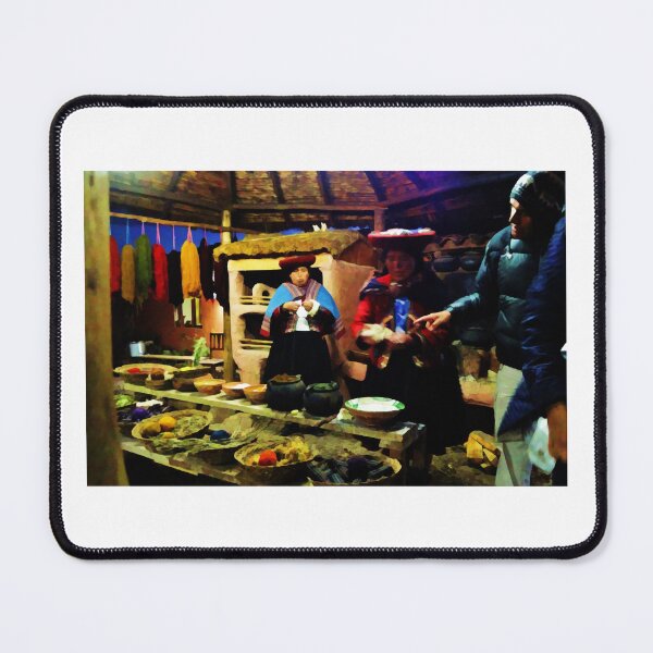 Item preview, Inca Women Dyeing Fabric in Peru designed and sold by The Cat Down the Road.