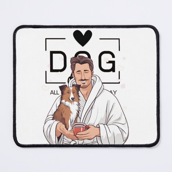 Item preview,  Dog Dad All Day Every Day – Cozy Morning with a Shetland Sheepdog designed and sold by GoodyPaws.