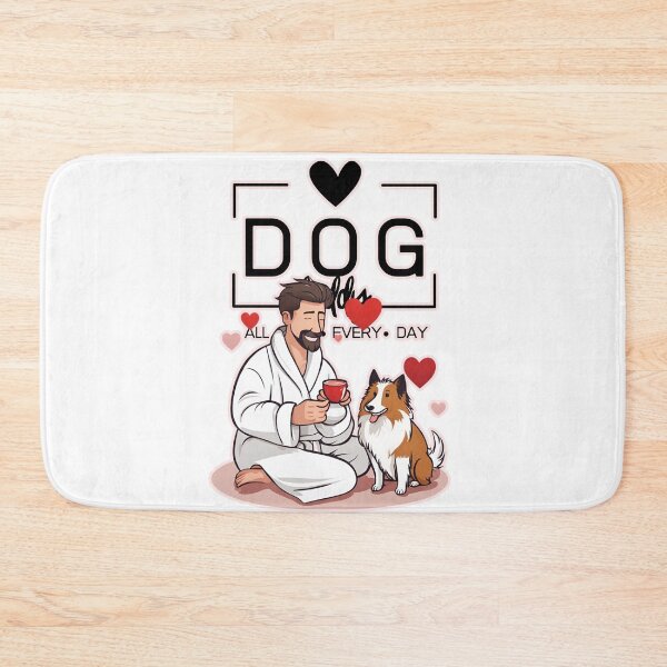 Item preview, Dog Dad All Day Every Day – Cozy Morning with a Shetland Sheepdog designed and sold by GoodyPaws.