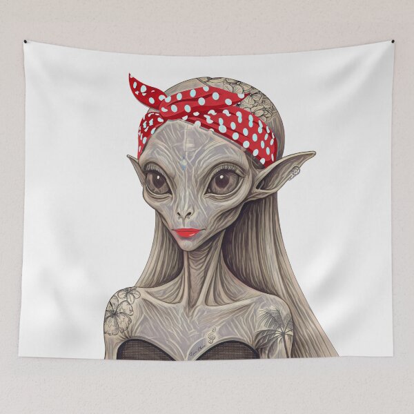 Item preview, hipster alien designed and sold by Hen-C-Art.