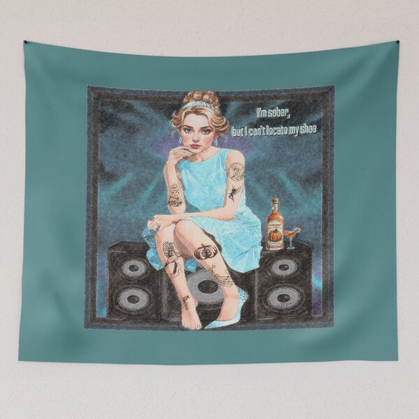 Item preview, I'm sober, but I can't locate my shoe- Cinderave designed and sold by Hen-C-Art.