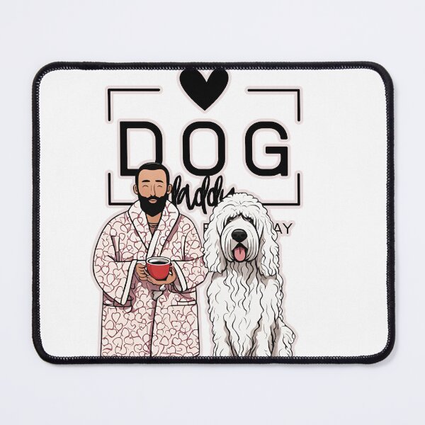 Item preview, Dog Dad All Day Every Day – Cozy Morning with a Komondor designed and sold by GoodyPaws.