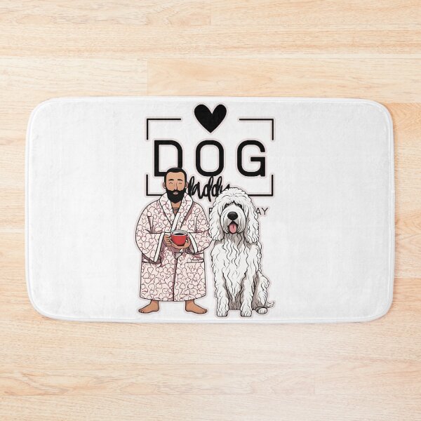 Item preview, Dog Dad All Day Every Day – Cozy Morning with a Komondor designed and sold by GoodyPaws.