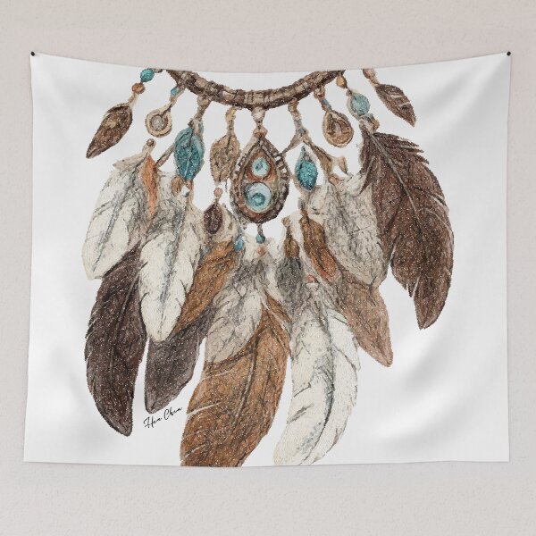 Item preview, boho chic feather necklace,  designed and sold by Hen-C-Art.