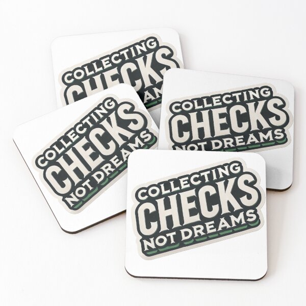 Item preview, Collecting Checks Not Dreams - Hustle Mindset Sticker designed and sold by Rhykho Realm.