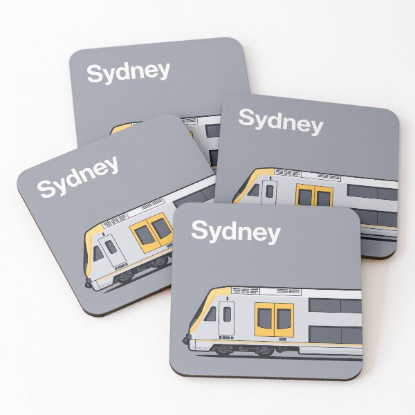 Item preview, Sydney M Set Grey Millennium World Train Side Australia designed and sold by VoodooCircus.