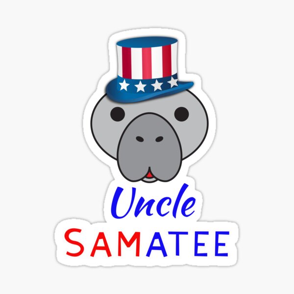 Item preview, Uncle SAMatee Uncle Sam Manatee designed and sold by Pillow-Chat.