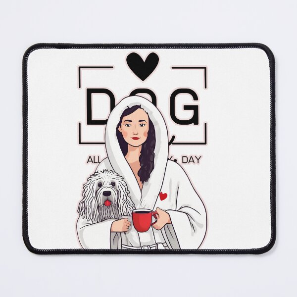 Item preview, Dog Mom All Day Every Day – Cozy Morning with a Komondor designed and sold by GoodyPaws.