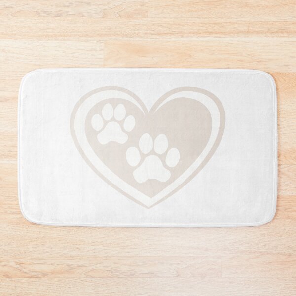 Item preview, Beige Pink Cute Dog Paws in Stylized Heart designed and sold by MoePark.