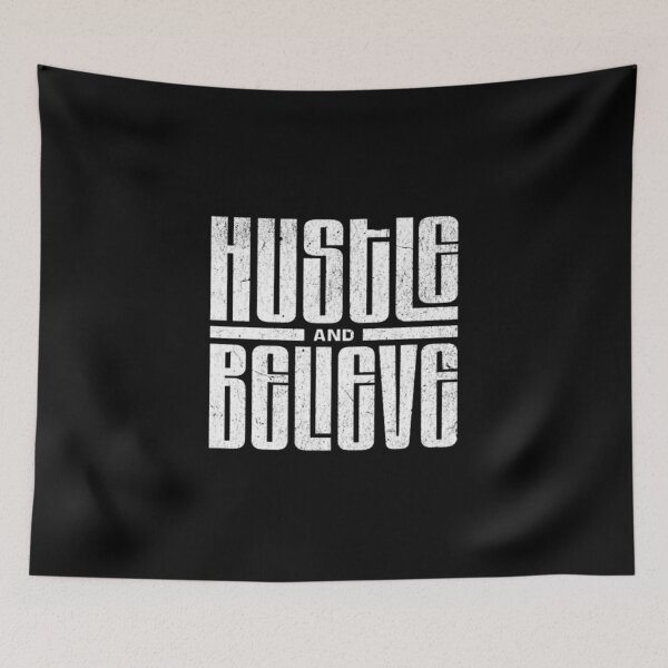 Item preview, "Hustle and Believe" – Motivational Grind & Success Mindset Design designed and sold by Colorful-Garden.