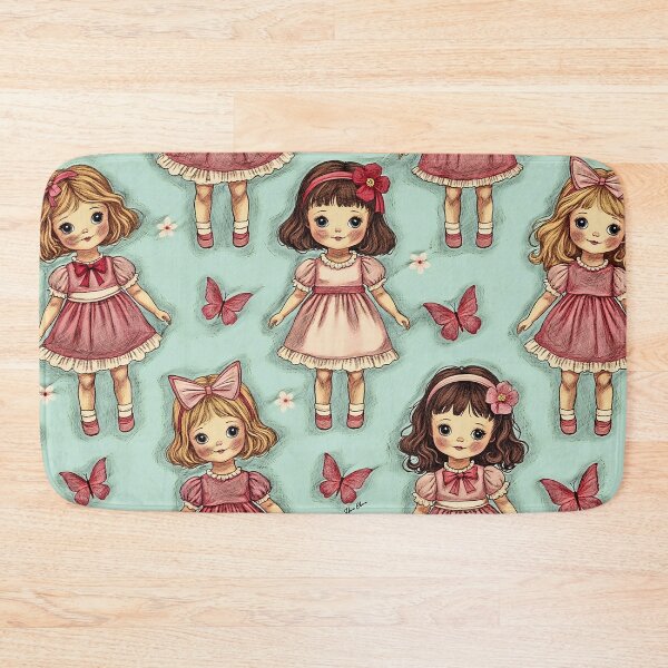 Item preview, Pink & Blue dolled up Pattern designed and sold by Hen-C-Art.