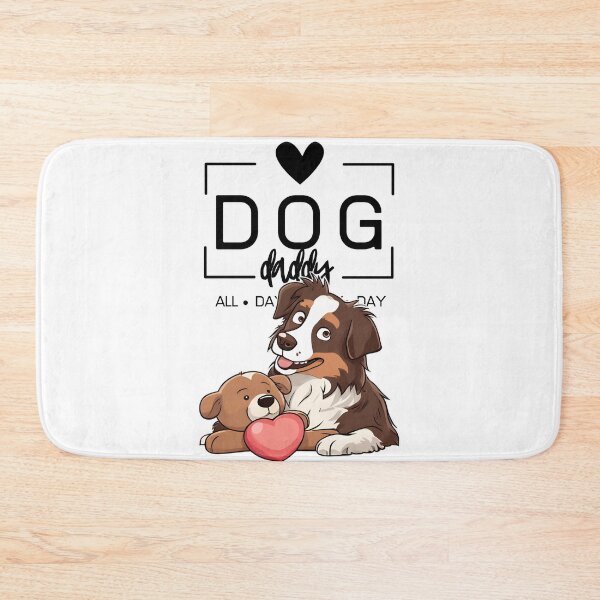 Item preview, Adorable Australian Shepherd with a Plush Teddy Bear – Cartoon Illustration designed and sold by GoodyPaws.