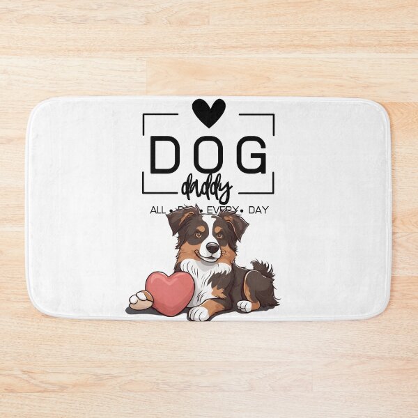 Item preview, Adorable Australian Shepherd with a Plush Teddy Bear – Cartoon Illustration designed and sold by GoodyPaws.