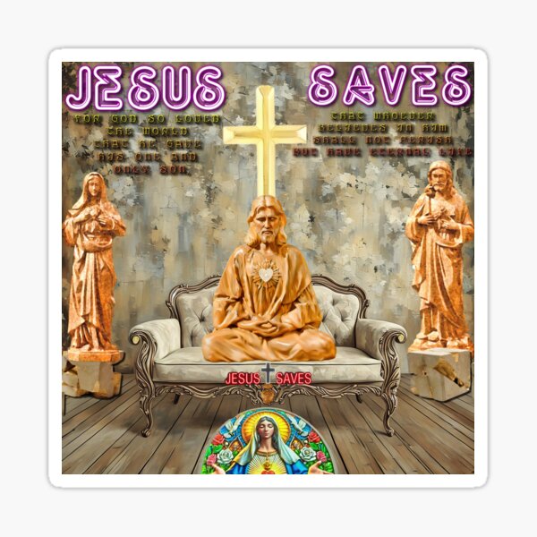 Item preview, JESUS SAVES - Divine Meditation: The Light of Salvation designed and sold by stevepmp.