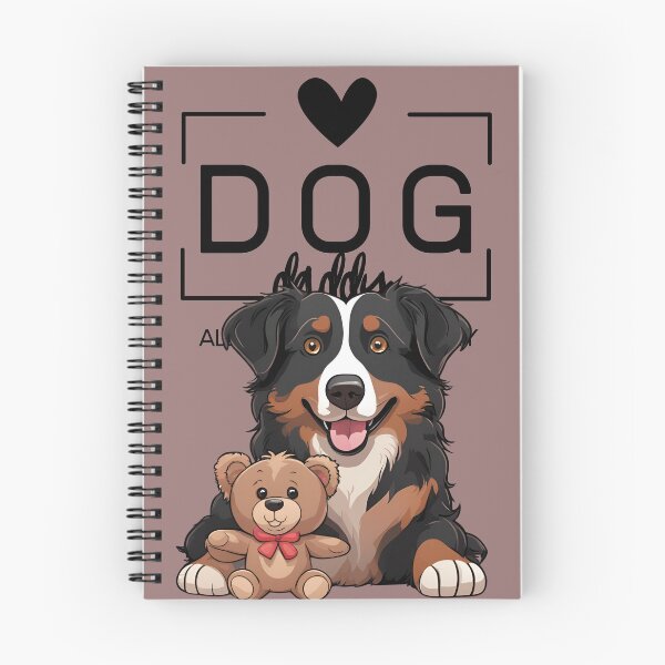 Item preview, Adorable Australian Shepherd with a Plush Teddy Bear – Cartoon Illustration designed and sold by GoodyPaws.